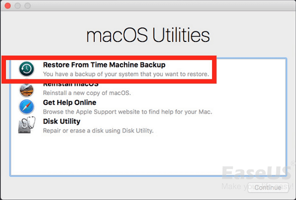 Esegui il downgrade di Mac OS.