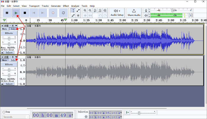 Gioca con Audacity da solista