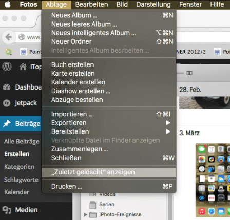 Zuletzt gelöscht Ordner auf Mac verschwunden