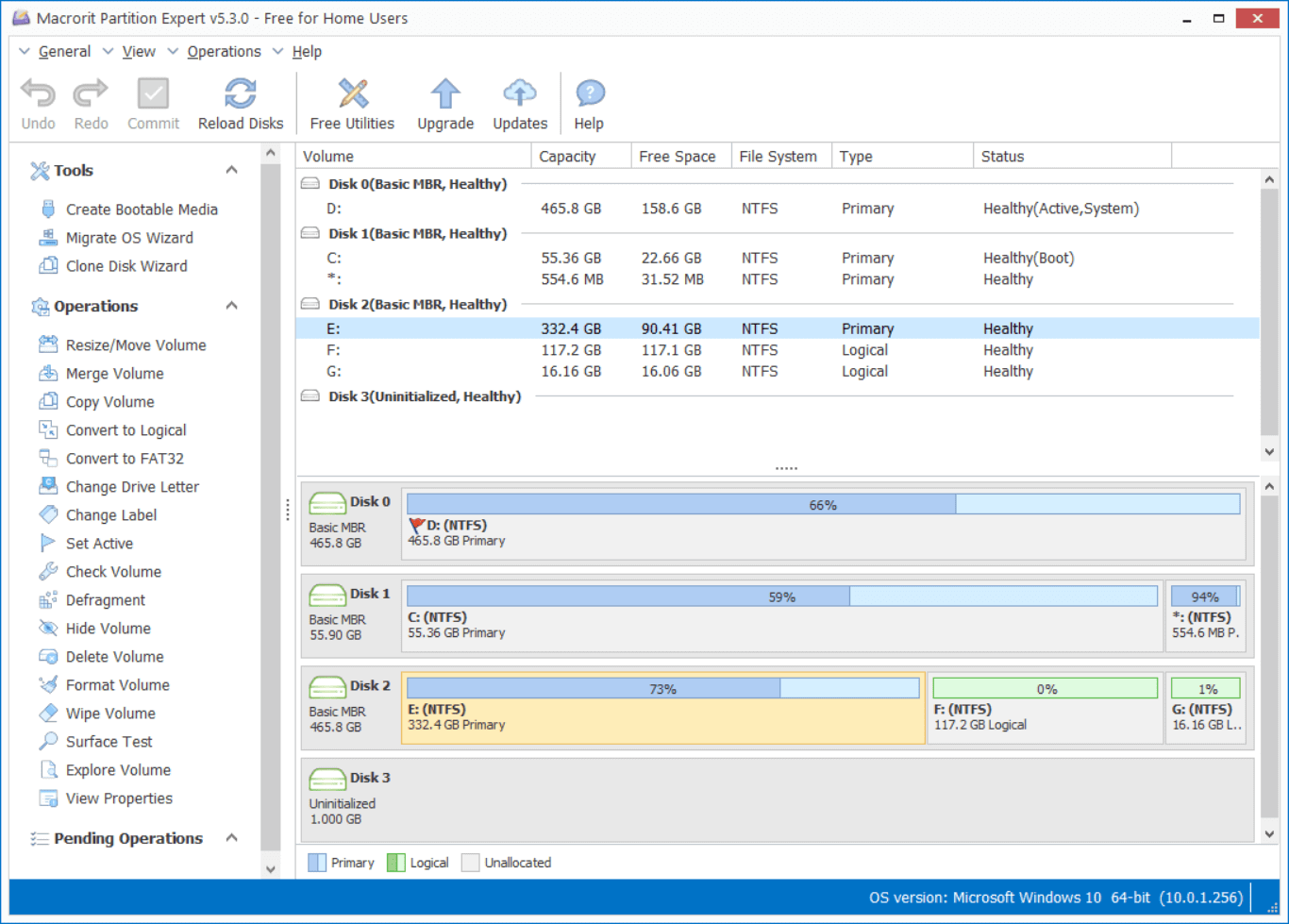 Tool für Festplattenverwaltung Windows 10 - Macrorit Disk Partition Expert