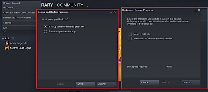 Aktuelle Steam-Spiele sichern