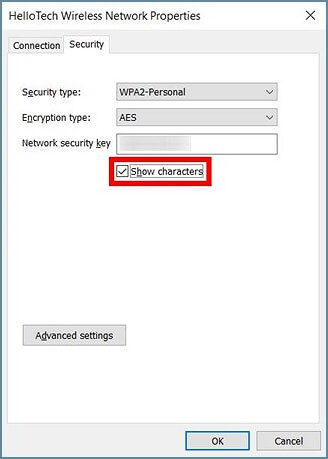 Netzwerksicherheitsschlüssel von Wi-Fi unter Windows