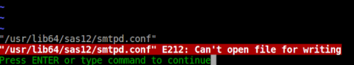 kann die Datei nicht zum Schreiben in Vim öffnen