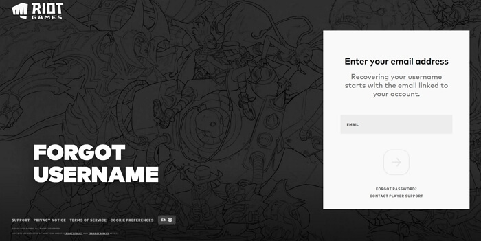 Stellen Sie League of Legends ohne Benutzernamen wieder her