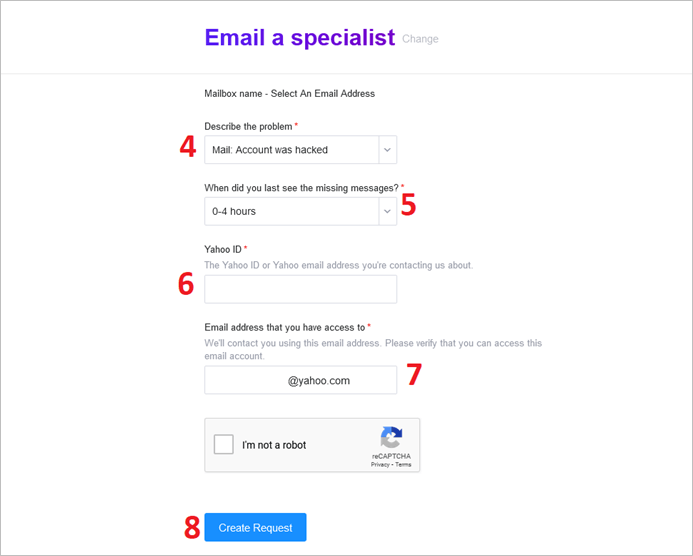 E-Mail-Anfrage erstellen