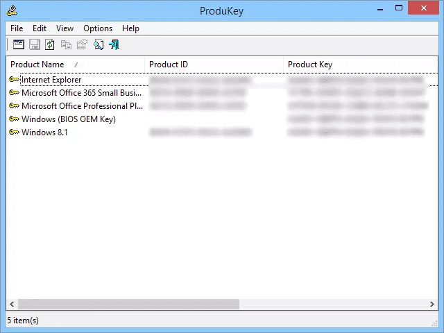 esegui produkey per trovare i codici Product Key di Microsoft Office