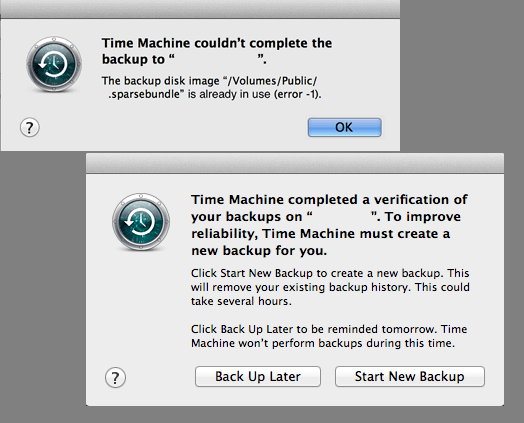 Time Machine corrotto.