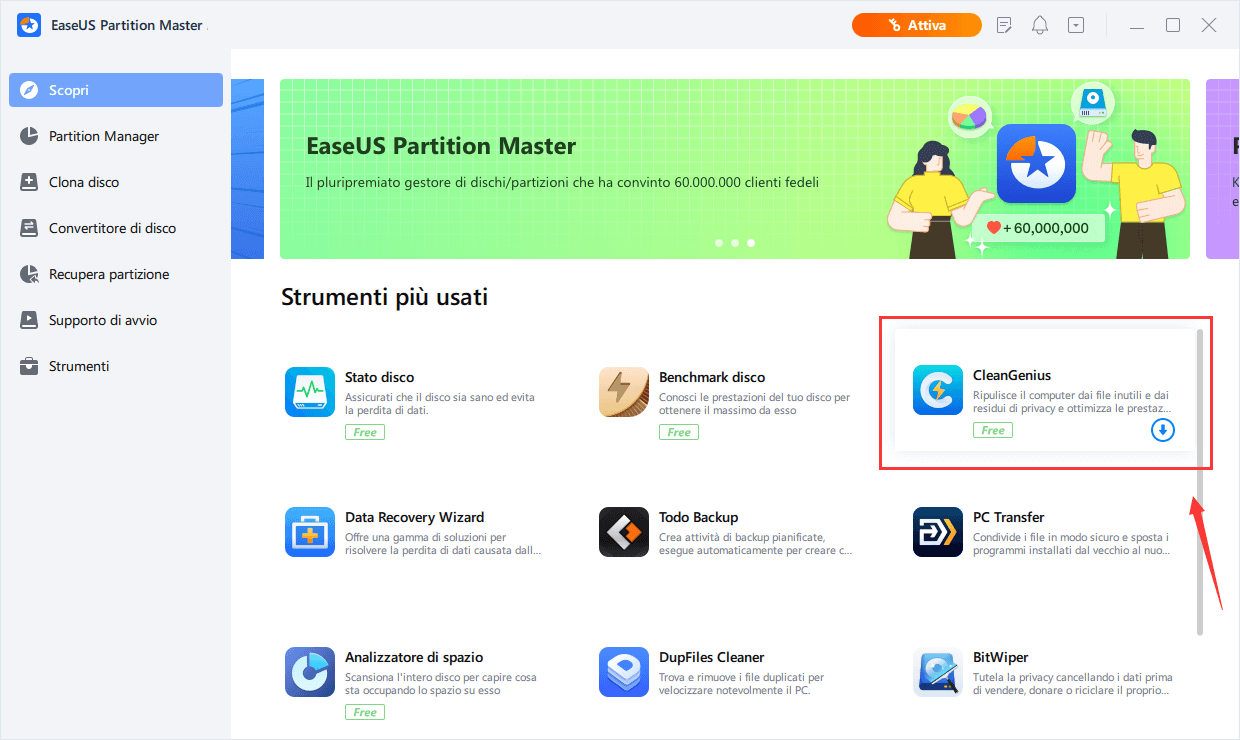installare easeus partition manager