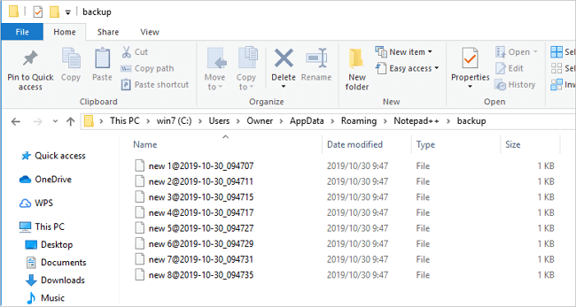 Ripristina i file Notepad ++ non salvati.