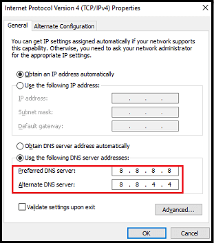 per correggere il ritardo del flusso di Twitch - cambia DNS 4