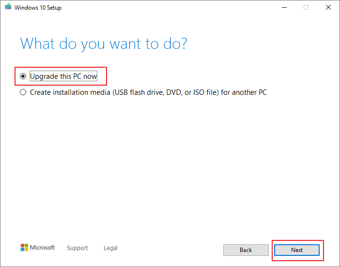 aggiornare windows 10