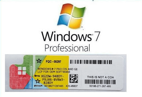 trova la product key di windows 7 sulla scheda