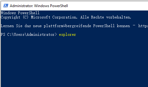 Datei-Explorer mit Powershell öffnen