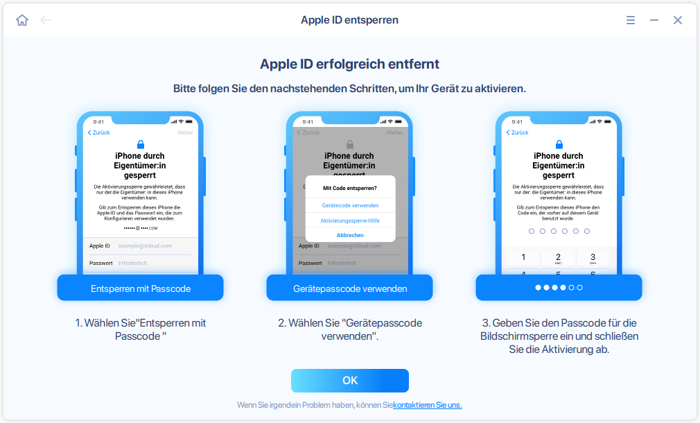 erfolgreich entfernen