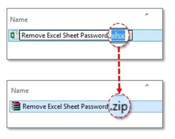 Excel durch Ändern der Dateierweiterung entsperren