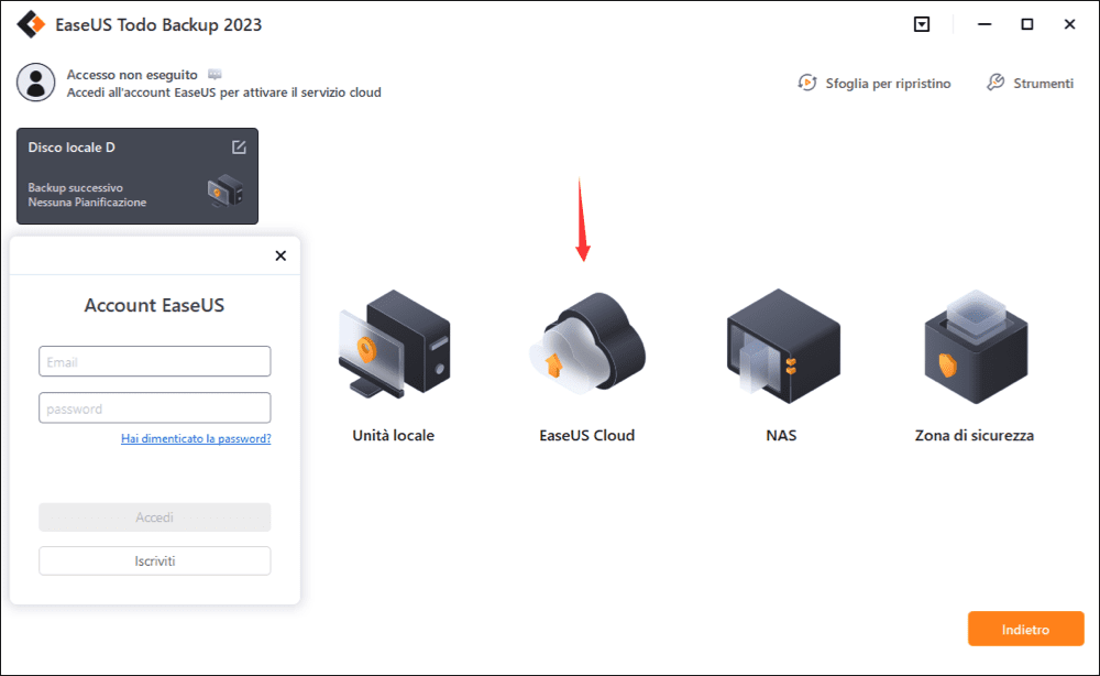 backup file su cloud