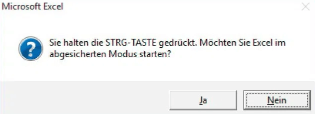 Excel im abgesicherten Modus ausführen