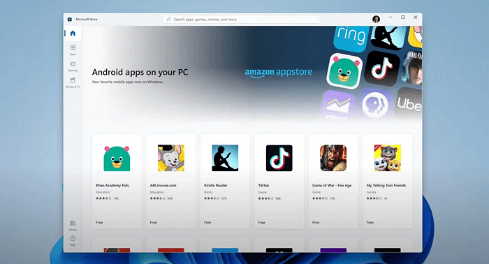 Installa l'apk di Android su Windows 11