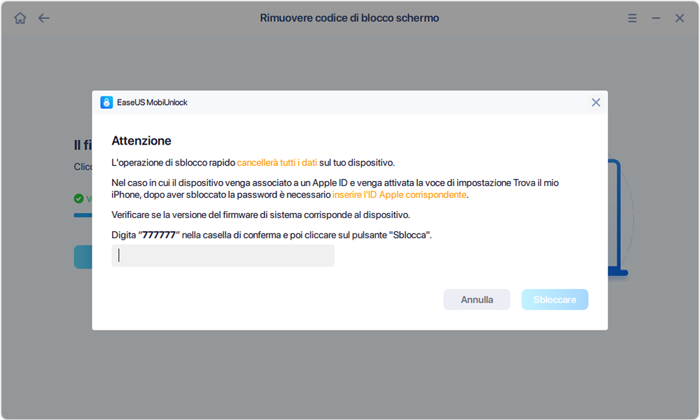 Sblocca il dispositivo