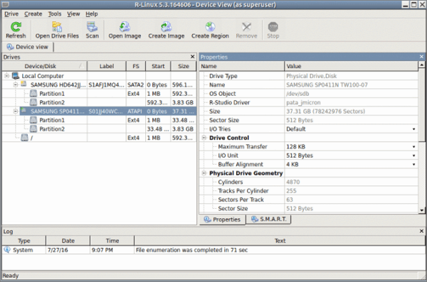 software di recupero dati su Linux - R-Linux