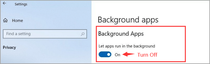 Deaktivieren Sie alle Hintergrund-Apps