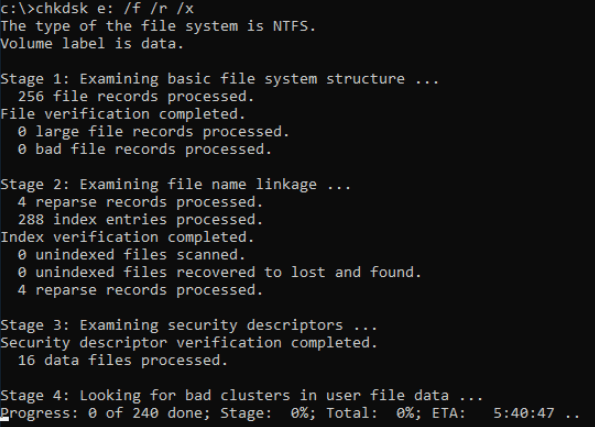 Defekte Festplatte durch CHKDSK-Befehl reparieren