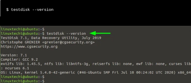Überprüfen Sie die Version der Testdiskette