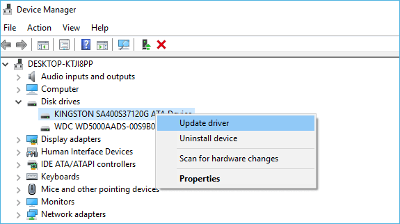 Aggiorna il driver dell'unità SSD e fallo funzionare di nuovo.