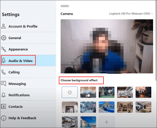 Hintergrund bei Skype-Anrufen anpassen
