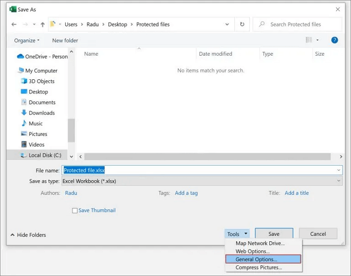 Excel speichern als Werkzeuge