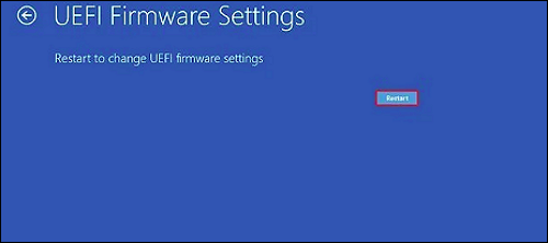 UEFI-Firmware-Einstellungen neu starten