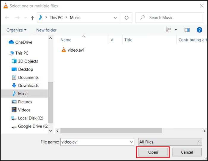vlc converte la posizione