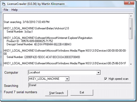 LicenseCrawler