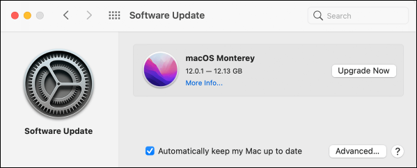 Aggiornamento Monterey