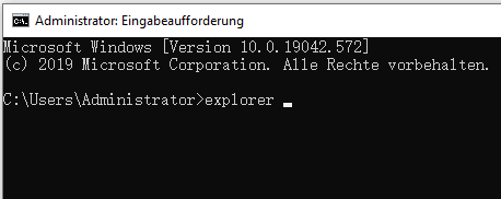 Datei-Explorer mit der Eingabeaufforderung öffnen