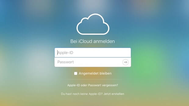 iCloud anmelden und Daten wiederherstellen