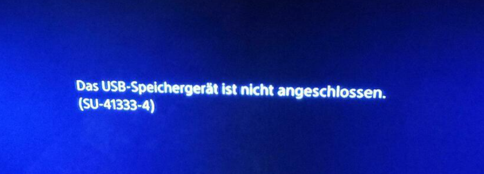 PS4 Fehlermeldung: Das USB-Speichergerät ist nicht angeschlossen