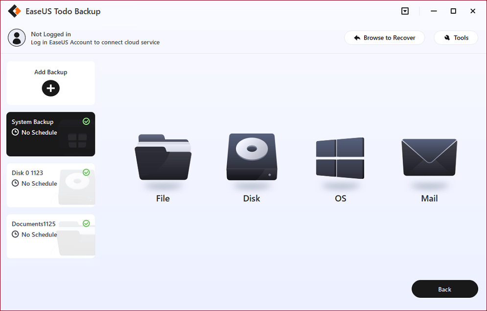 EaseUS Todo Backup wählen Sie Backup-Inhalte
