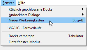 Gimp Neuer Werkzeugkasten