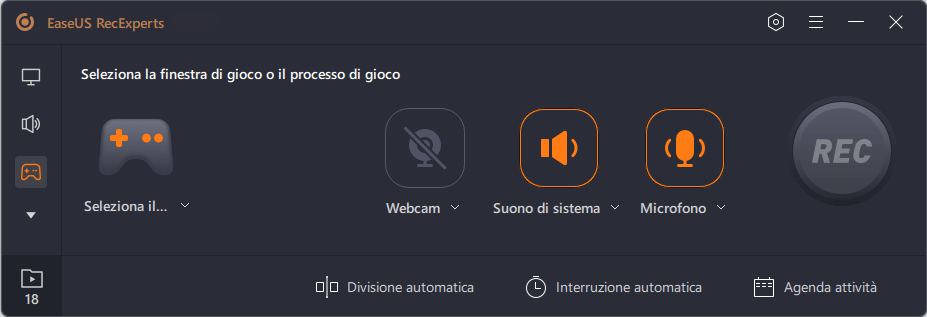 registare il gioco