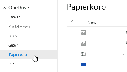 OneDrive gelöschte Daten aus dem Papierkorb wiederherstellen