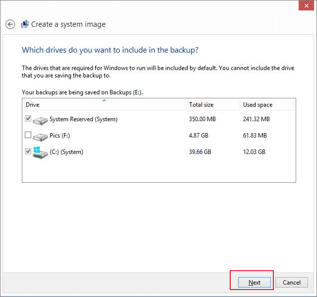 Manuelles Erstellen eines Systemabbilds von Windows 10/8/7 auf USB.