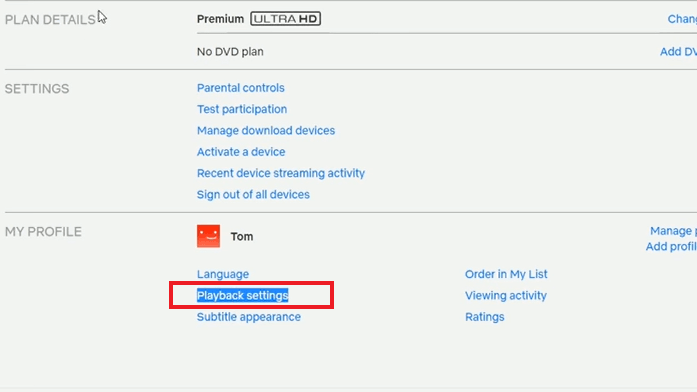 Disattiva lo streaming HD - 3
