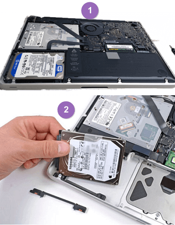 Rimuovi il disco rigido del Mac dal MacBook morto