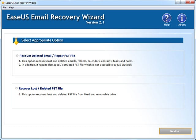 Recupera il file PST di Outlook
