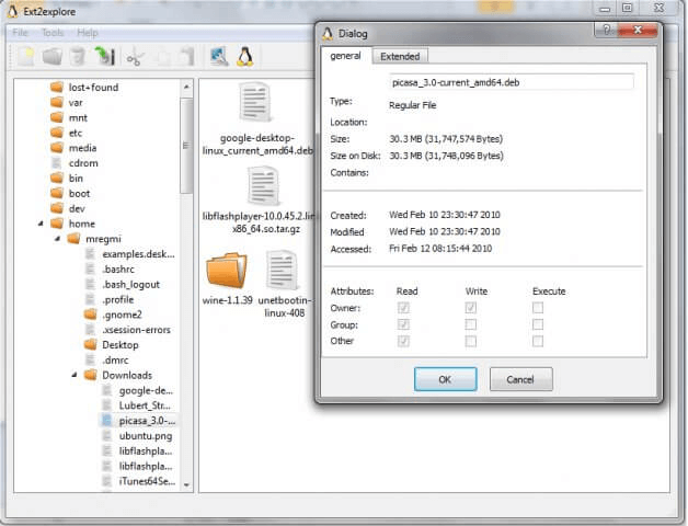 EXT4 Partitionen durch Ext2explore unter Windows zu öffnen