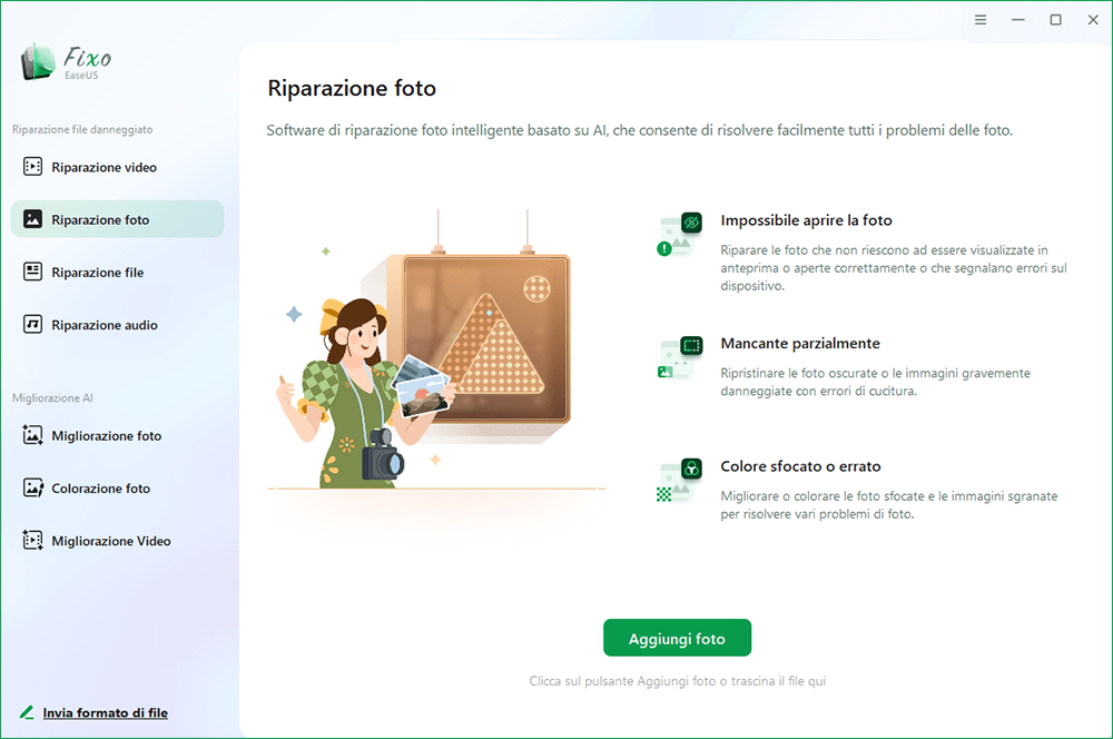 aggiungere foto alle immagini riparate con Fixo