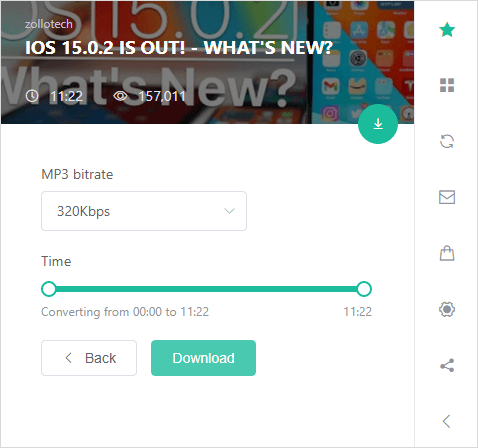 Come convertire i video di YouTube in MP3 di alta qualità con un browser