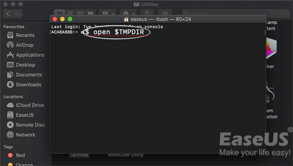 Geben Sie command in Terminal ein