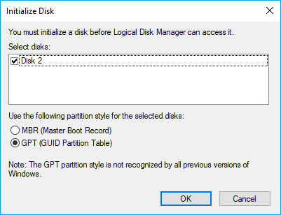 Inizializza SSD